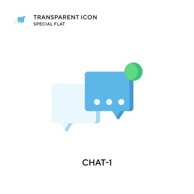 Sohbet-1 vektör simgesi. Düz çizim. EPS 10 vektörü.