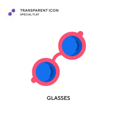 Gözlük vektör simgesi. Düz çizim. EPS 10 vektörü.