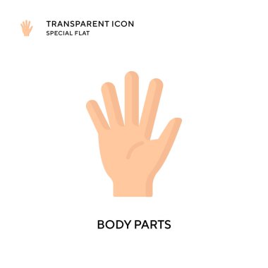 Vücut parçaları vektör simgesi. Düz çizim. EPS 10 vektörü.