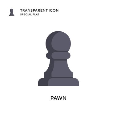 Piyon vektör simgesi. Düz çizim. EPS 10 vektörü.