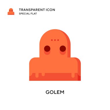 Golem vektör simgesi. Düz çizim. EPS 10 vektörü.