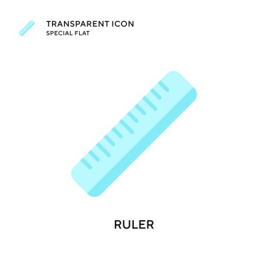 Cetvel vektör simgesi. Düz çizim. EPS 10 vektörü.