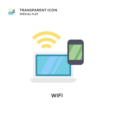 Wifi vektör simgesi. Düz çizim. EPS 10 vektörü.