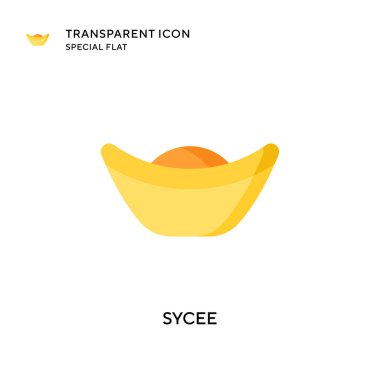 Sycee vektör simgesi. Düz çizim. EPS 10 vektörü.