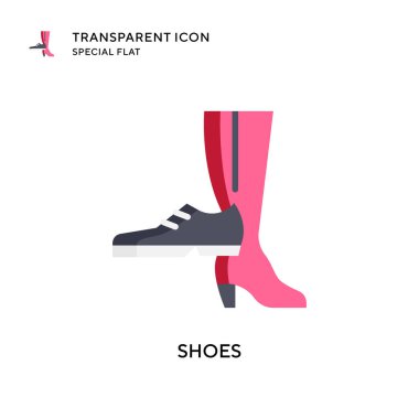 Ayakkabı vektör simgesi. Düz çizim. EPS 10 vektörü.