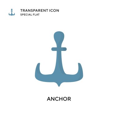 Çapa vektör simgesi. Düz çizim. EPS 10 vektörü.