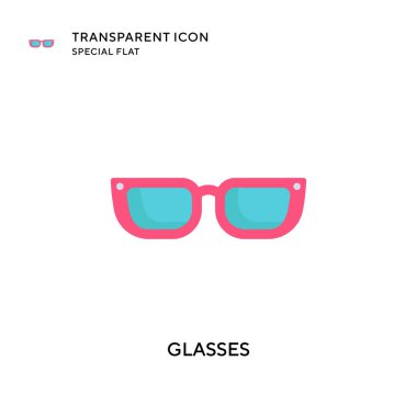 Gözlük vektör simgesi. Düz çizim. EPS 10 vektörü.