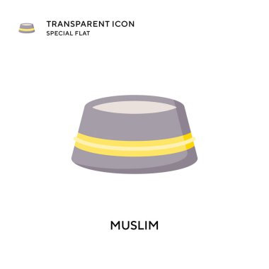 Müslüman vektör simgesi. Düz çizim. EPS 10 vektörü.