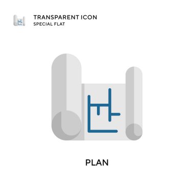 Vektör simgesini planla. Düz çizim. EPS 10 vektörü.