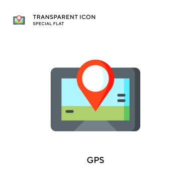 GPS vektör simgesi. Düz çizim. EPS 10 vektörü.