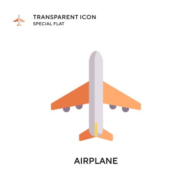 Uçak vektör simgesi. Düz çizim. EPS 10 vektörü.
