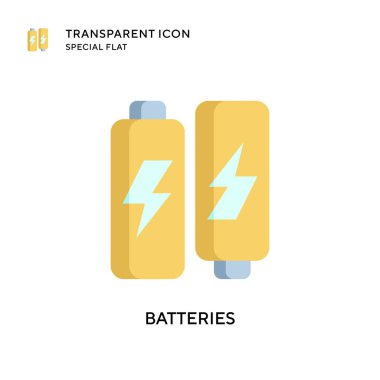 Batarya vektör simgesi. Düz çizim. EPS 10 vektörü.