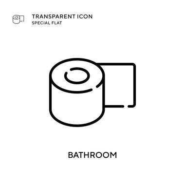 Banyo vektör simgesi. Düz çizim. EPS 10 vektörü.