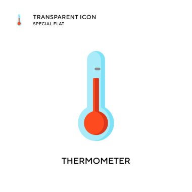 Termometre vektör simgesi. Düz çizim. EPS 10 vektörü.