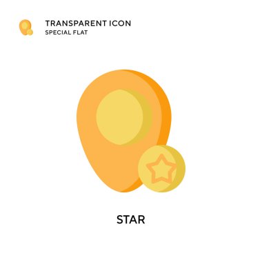 Yıldız vektör simgesi. Düz çizim. EPS 10 vektörü.