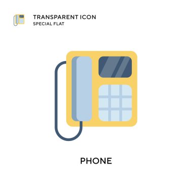 Telefon vektör simgesi. Düz çizim. EPS 10 vektörü.