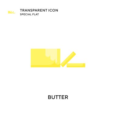 Tereyağı vektör simgesi. Düz çizim. EPS 10 vektörü.