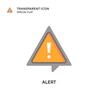 Vektör simgesini uyarın. Düz çizim. EPS 10 vektörü.