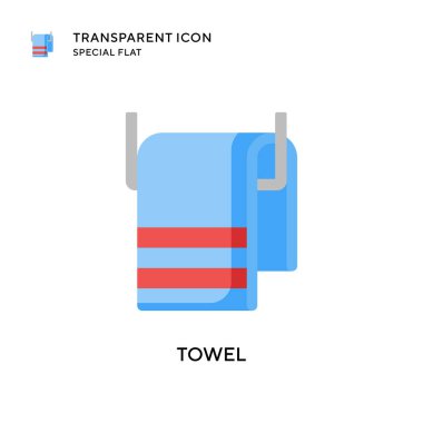 Havlu vektör simgesi. Düz çizim. EPS 10 vektörü.