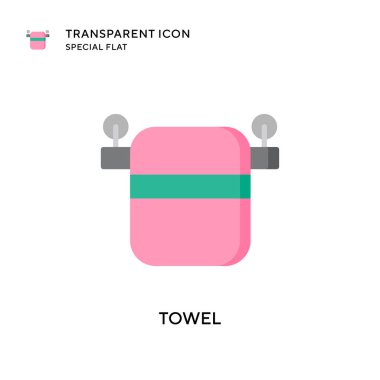 Havlu vektör simgesi. Düz çizim. EPS 10 vektörü.