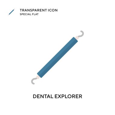 Diş kâşifi vektör simgesi. Düz çizim. EPS 10 vektörü.