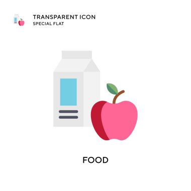 Yiyecek vektör simgesi. Düz çizim. EPS 10 vektörü.