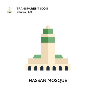 Hasan cami ikonu. Düz çizim. EPS 10 vektörü.