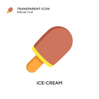 Dondurma vektör simgesi. Düz çizim. EPS 10 vektörü.