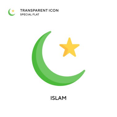 İslam vektör ikonu. Düz çizim. EPS 10 vektörü.