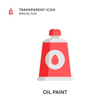 Yağlı boya vektör simgesi. Düz çizim. EPS 10 vektörü.