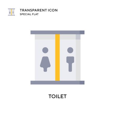 Tuvalet vektörü simgesi. Düz çizim. EPS 10 vektörü.