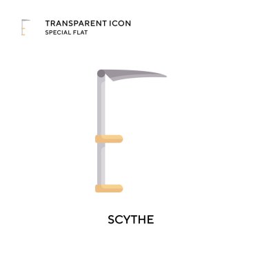 Scythe vektör simgesi. Düz çizim. EPS 10 vektörü.