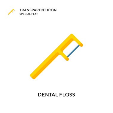Diş ipi vektör simgesi. Düz çizim. EPS 10 vektörü.