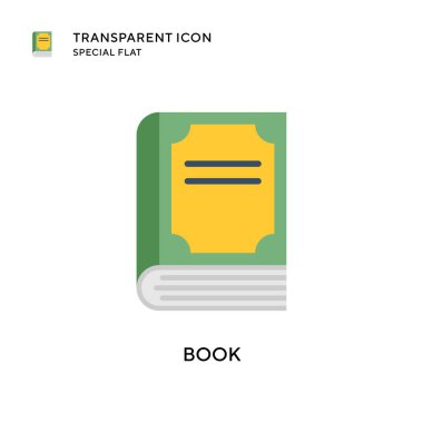 Kitap vektör simgesi. Düz çizim. EPS 10 vektörü.