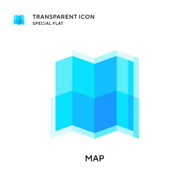 Harita vektör simgesi. Düz çizim. EPS 10 vektörü.