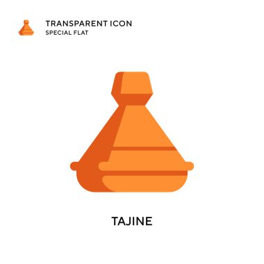 Tajine vektör simgesi. Düz çizim. EPS 10 vektörü.