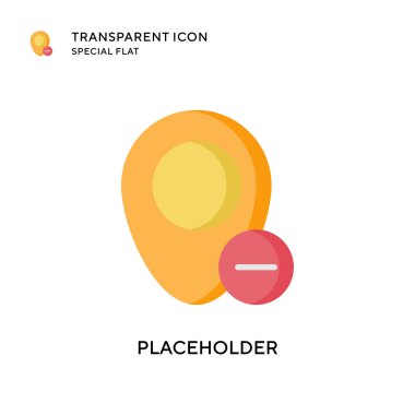 Yer tutucu vektör simgesi. Düz çizim. EPS 10 vektörü.