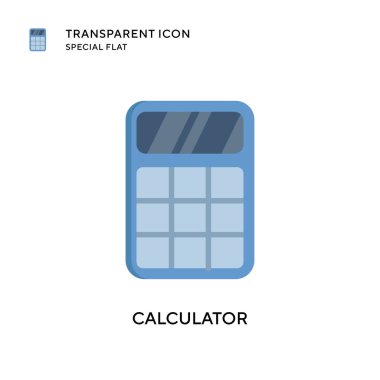 Hesap makinesi vektör simgesi. Düz çizim. EPS 10 vektörü.