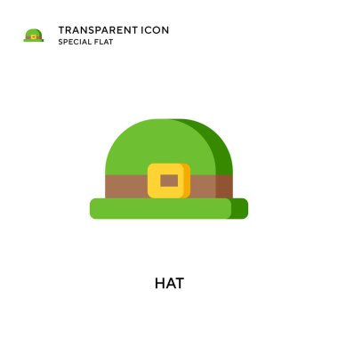 Şapka vektör simgesi. Düz çizim. EPS 10 vektörü.