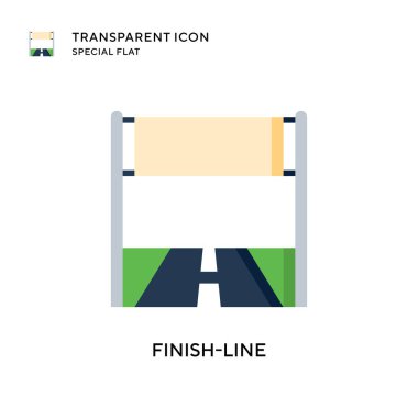 Bitiş çizgisi vektör simgesi. Düz çizim. EPS 10 vektörü.