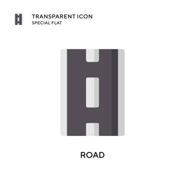 Yol vektör simgesi. Düz çizim. EPS 10 vektörü.