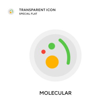 Moleküler vektör simgesi. Düz çizim. EPS 10 vektörü.