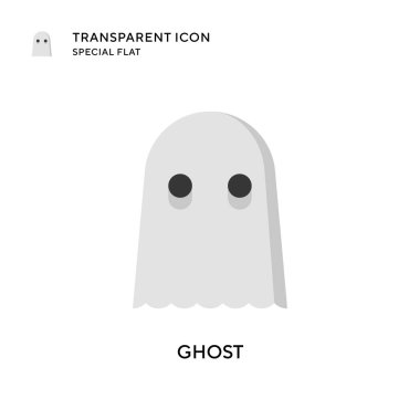Hayalet vektör simgesi. Düz çizim. EPS 10 vektörü.