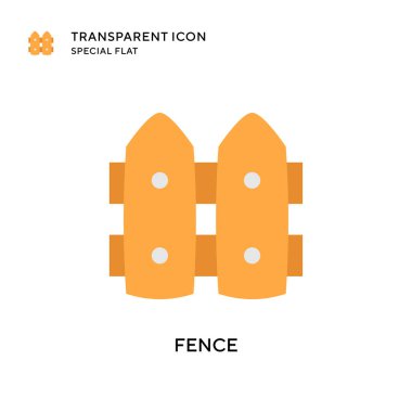 Çit vektör simgesi. Düz çizim. EPS 10 vektörü.