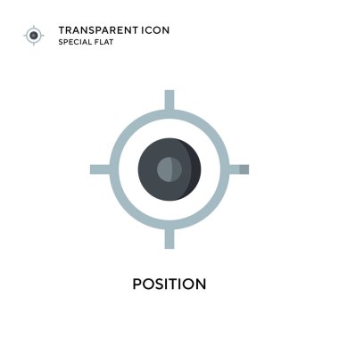 Konum vektör simgesi. Düz çizim. EPS 10 vektörü.