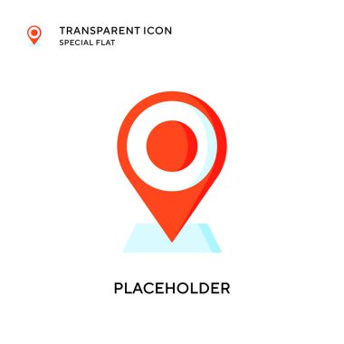 Yer tutucu vektör simgesi. Düz çizim. EPS 10 vektörü.