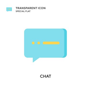 Sohbet vektörü simgesi. Düz çizim. EPS 10 vektörü.