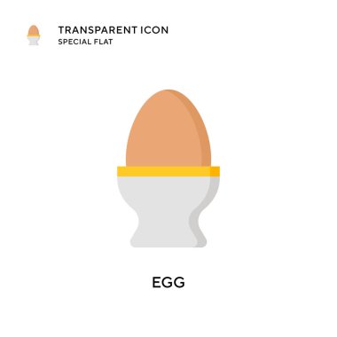 Yumurta vektör simgesi. Düz çizim. EPS 10 vektörü.