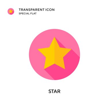 Yıldız vektör simgesi. Düz çizim. EPS 10 vektörü.