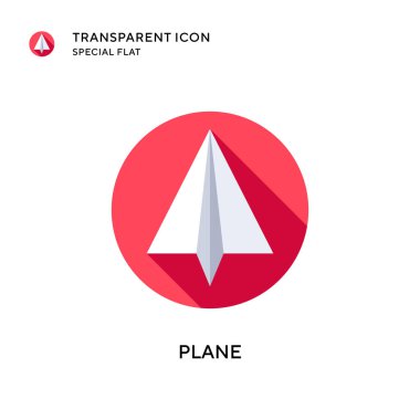 Düzlem vektör simgesi. Düz çizim. EPS 10 vektörü.